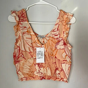 Patrons of Peace Floral Crop Top Size XS NWT!